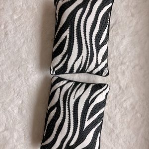 Zebra Beaded Throw Pillows (2)
